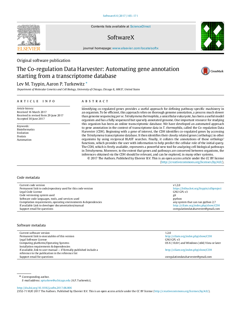 The Co-regulation Data Harvester: Automating gene annotation starting from a transcriptome database