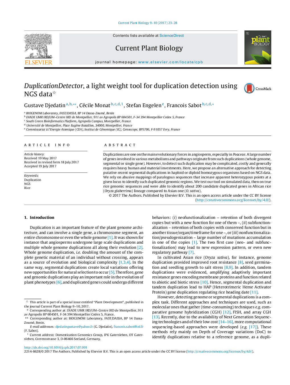 DuplicationDetector, a light weight tool for duplication detection using NGS data