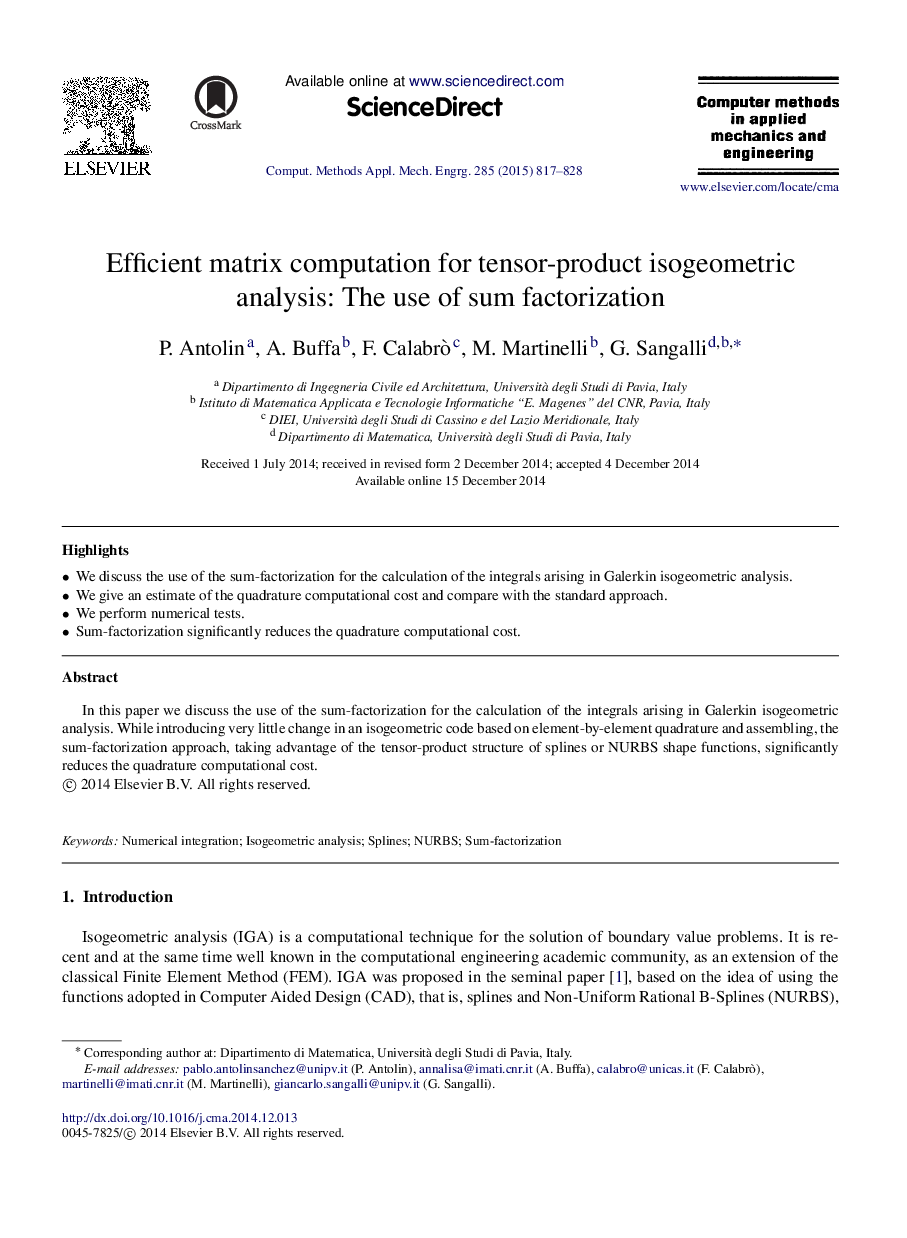 محاسبه ماتریس کارآمد برای تجزیه و تحلیل یزگگمتریک محصول تانسور: استفاده از تقسیم مجموع 