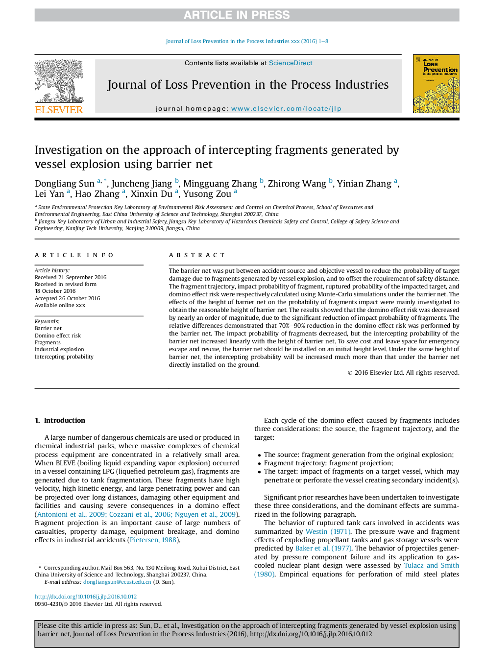 Investigation on the approach of intercepting fragments generated by vessel explosion using barrier net