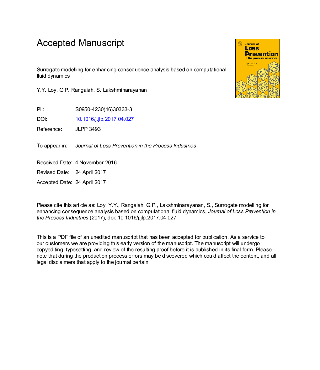 Surrogate modelling for enhancing consequence analysis based on computational fluid dynamics