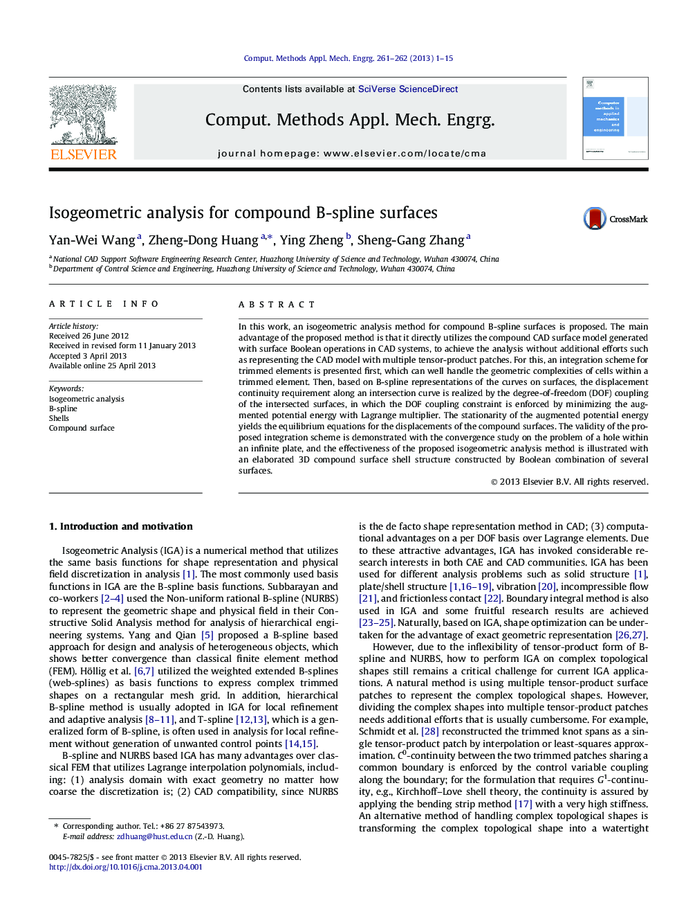 Isogeometric analysis for compound B-spline surfaces