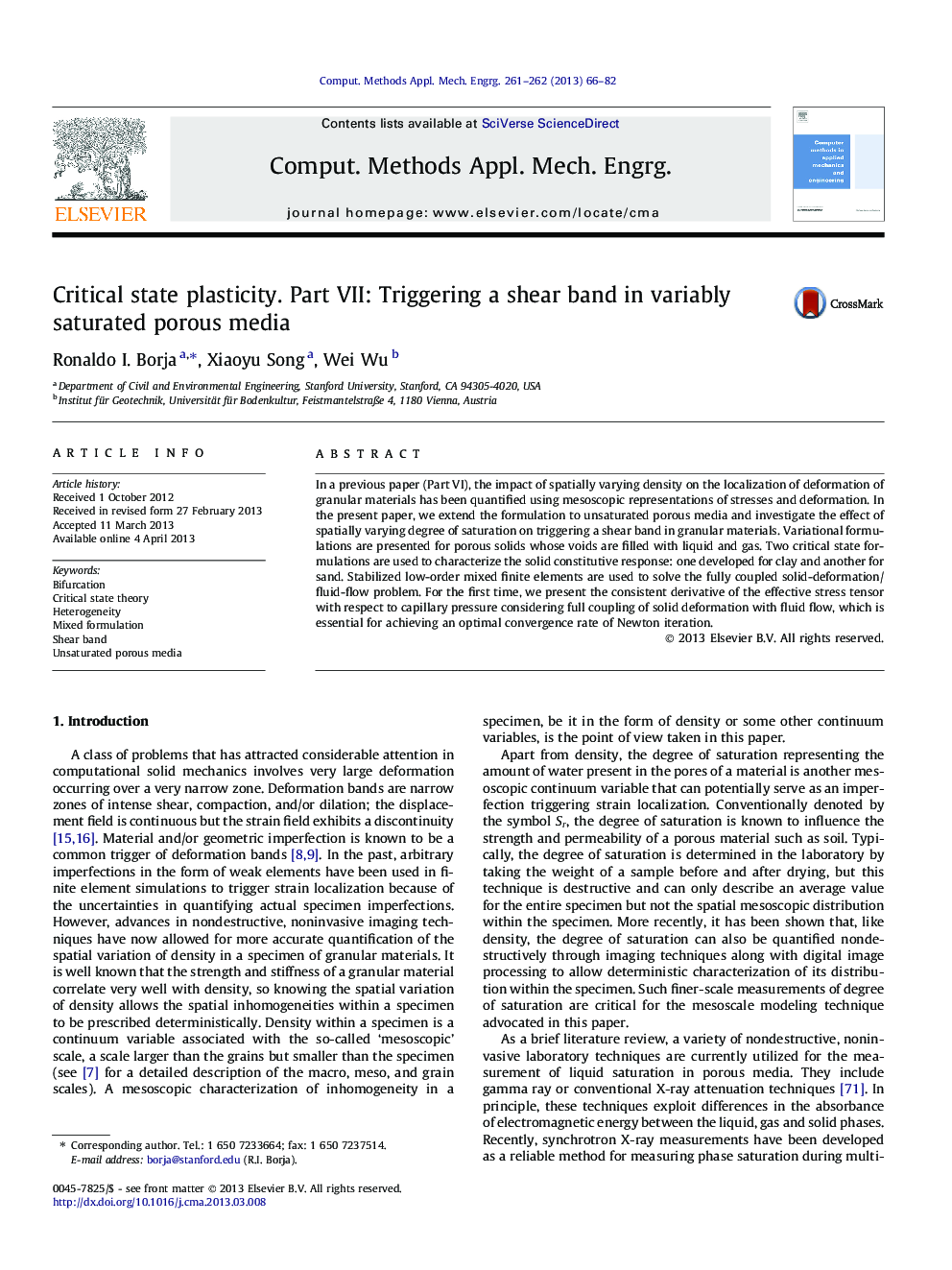 Critical state plasticity. Part VII: Triggering a shear band in variably saturated porous media