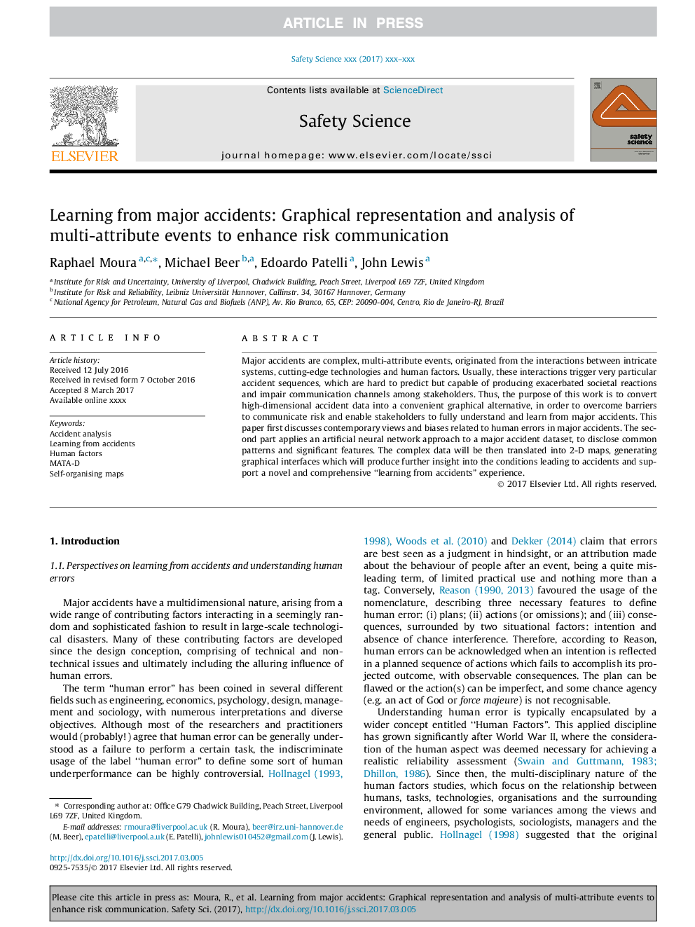 Learning from major accidents: Graphical representation and analysis of multi-attribute events to enhance risk communication