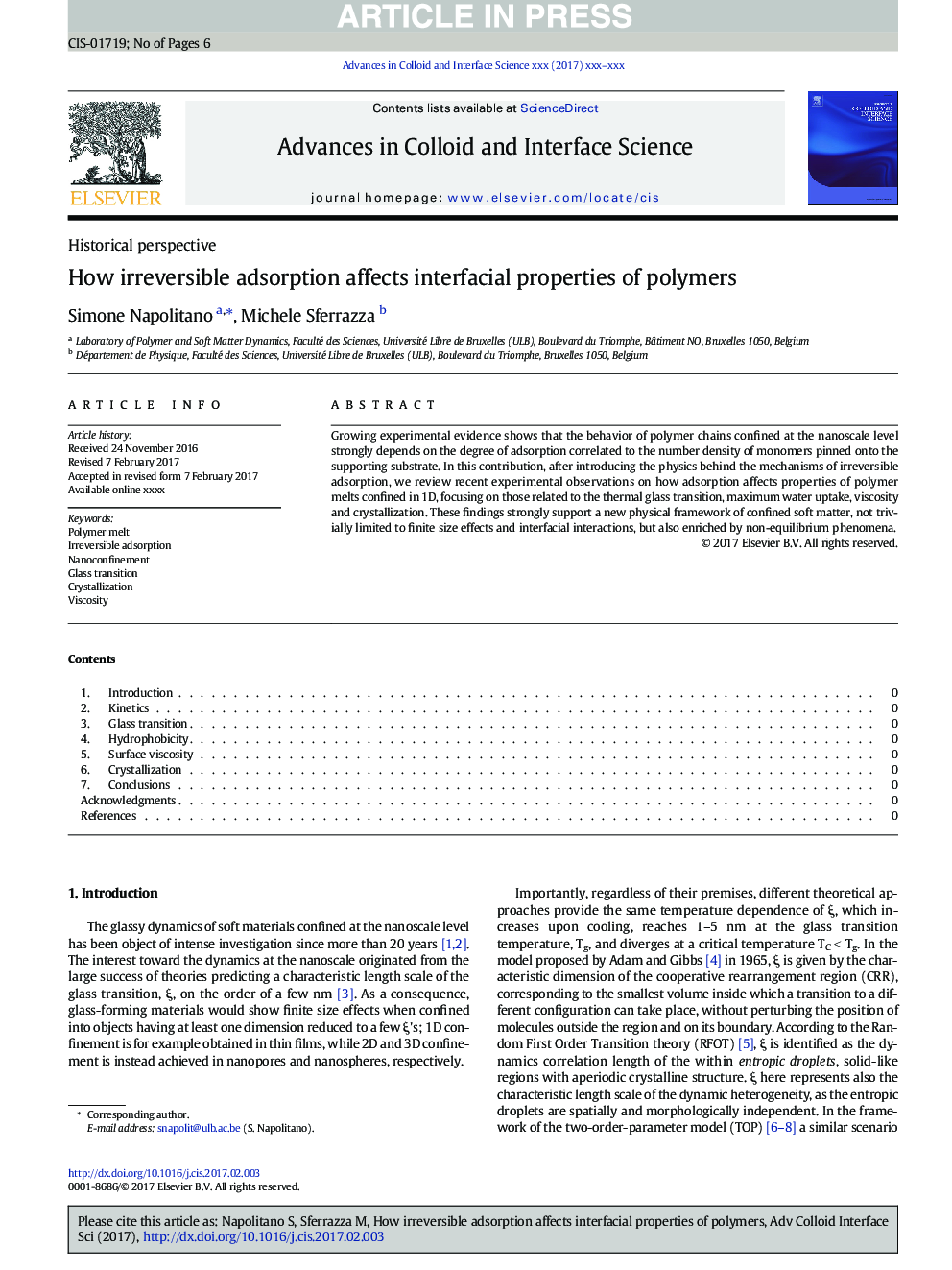 How irreversible adsorption affects interfacial properties of polymers