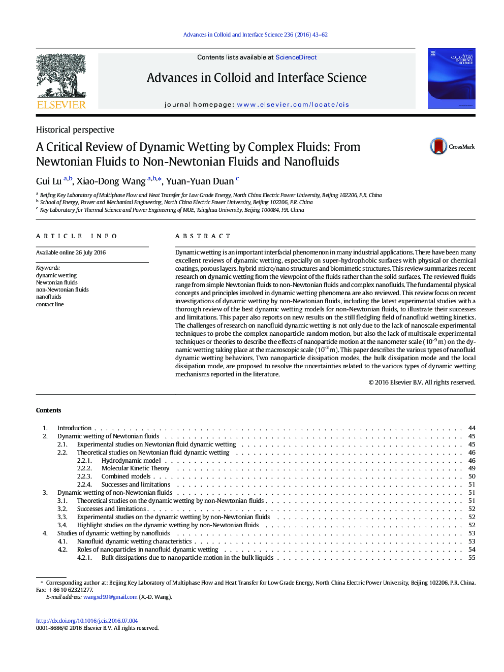 A Critical Review of Dynamic Wetting by Complex Fluids: From Newtonian Fluids to Non-Newtonian Fluids and Nanofluids