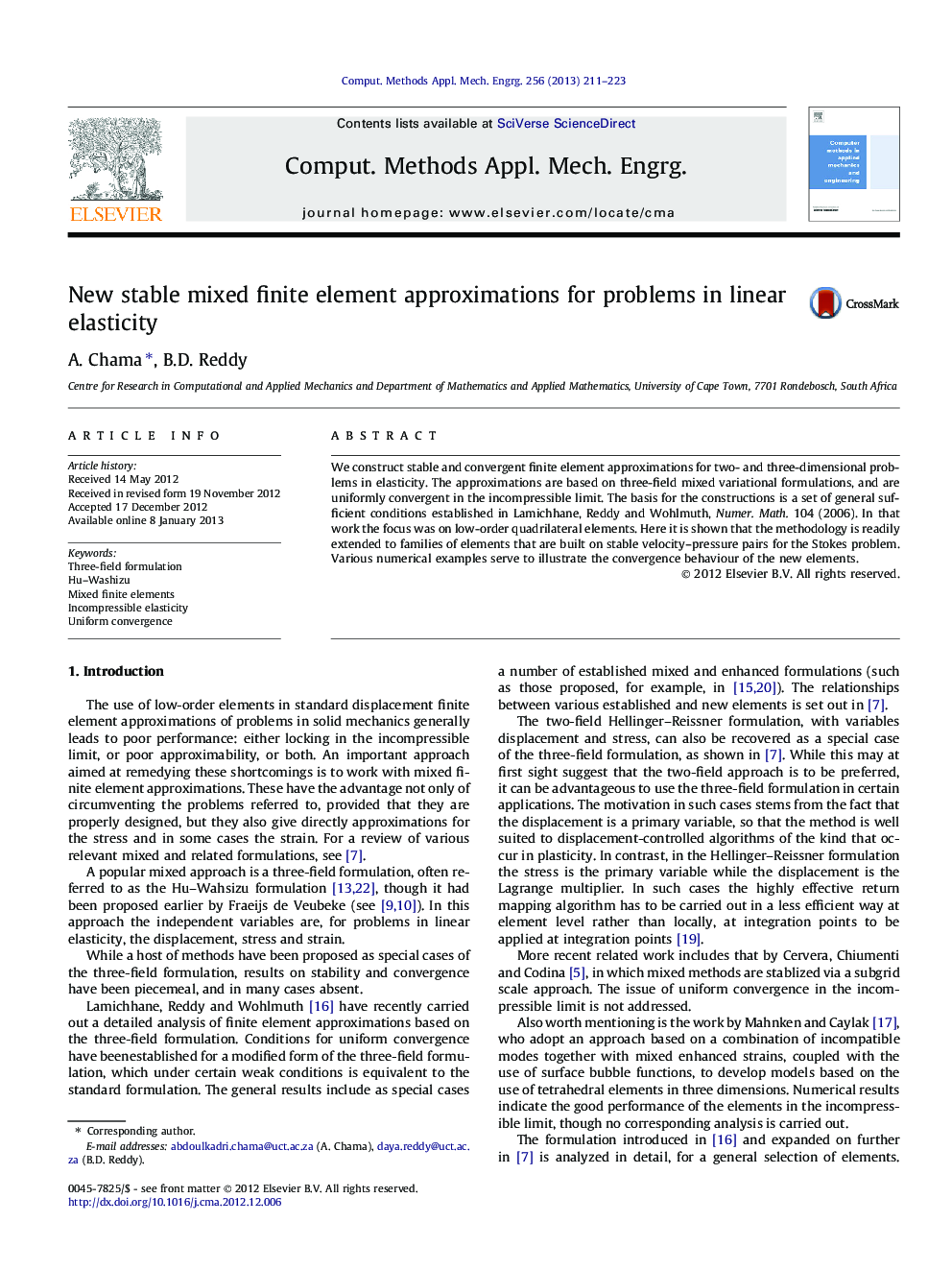 New stable mixed finite element approximations for problems in linear elasticity