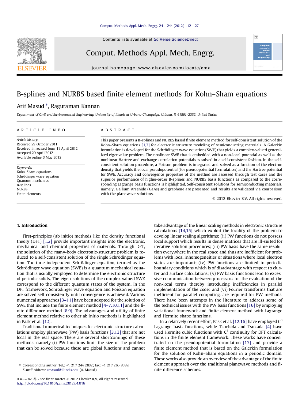 B-splines and NURBS based finite element methods for Kohn–Sham equations