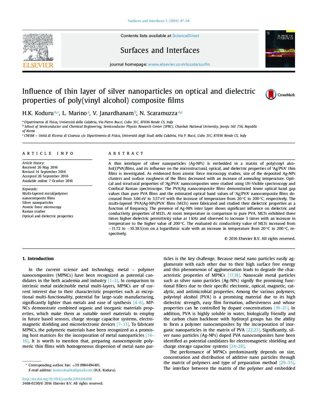 Influence of thin layer of silver nanoparticles on optical and dielectric properties of poly(vinyl alcohol) composite films