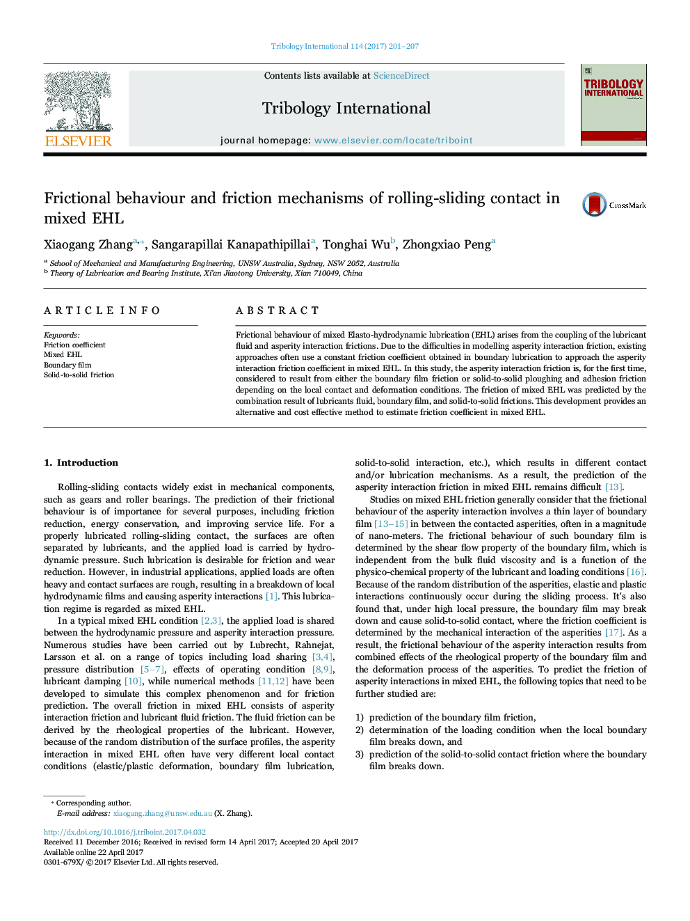 Frictional behaviour and friction mechanisms of rolling-sliding contact in mixed EHL