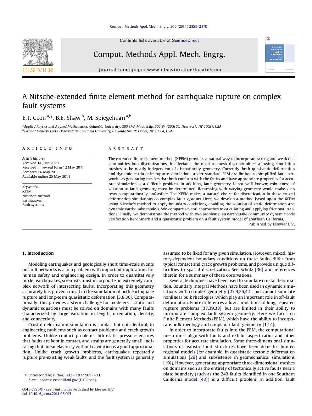 A Nitsche-extended finite element method for earthquake rupture on complex fault systems