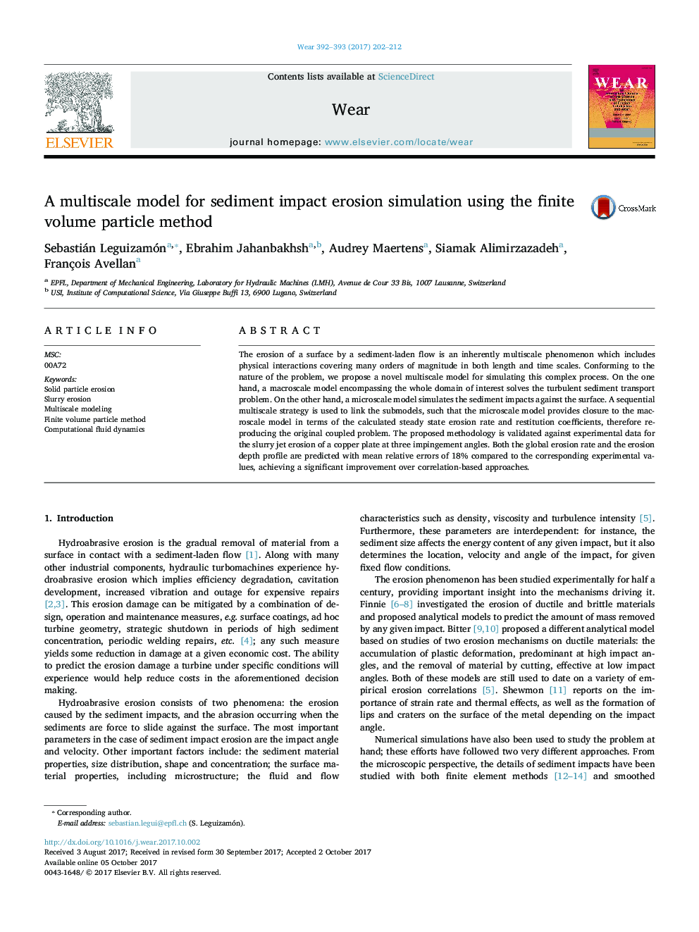 A multiscale model for sediment impact erosion simulation using the finite volume particle method