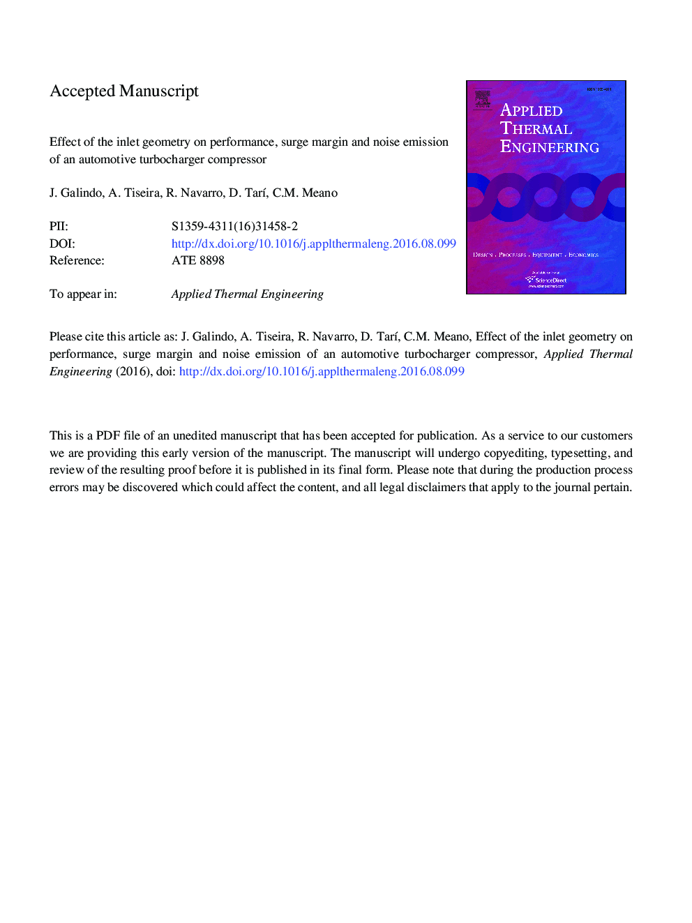 Effect of the inlet geometry on performance, surge margin and noise emission of an automotive turbocharger compressor