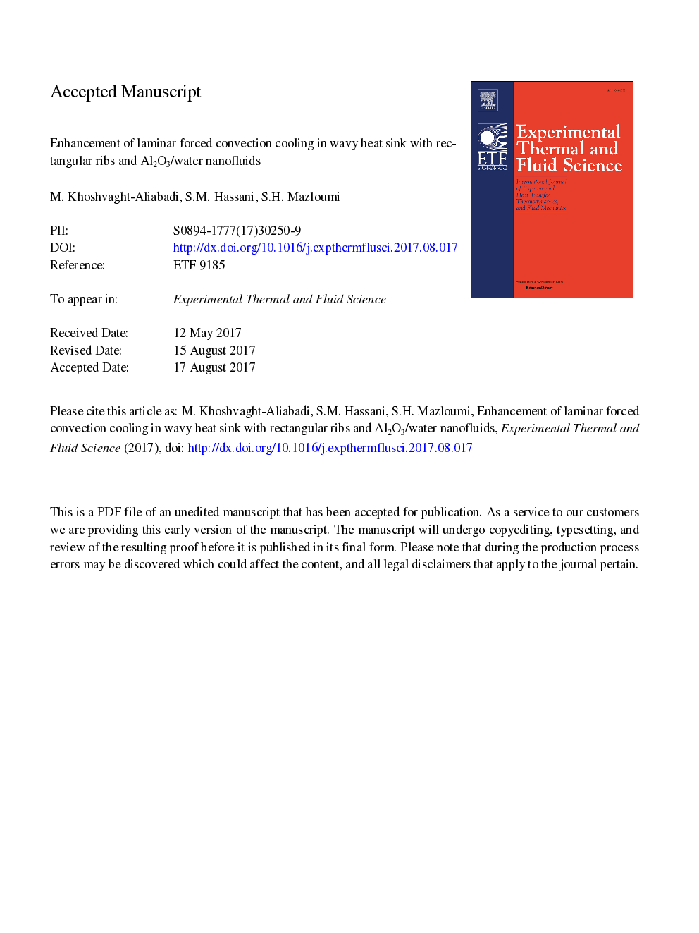 Enhancement of laminar forced convection cooling in wavy heat sink with rectangular ribs and Al2O3/water nanofluids