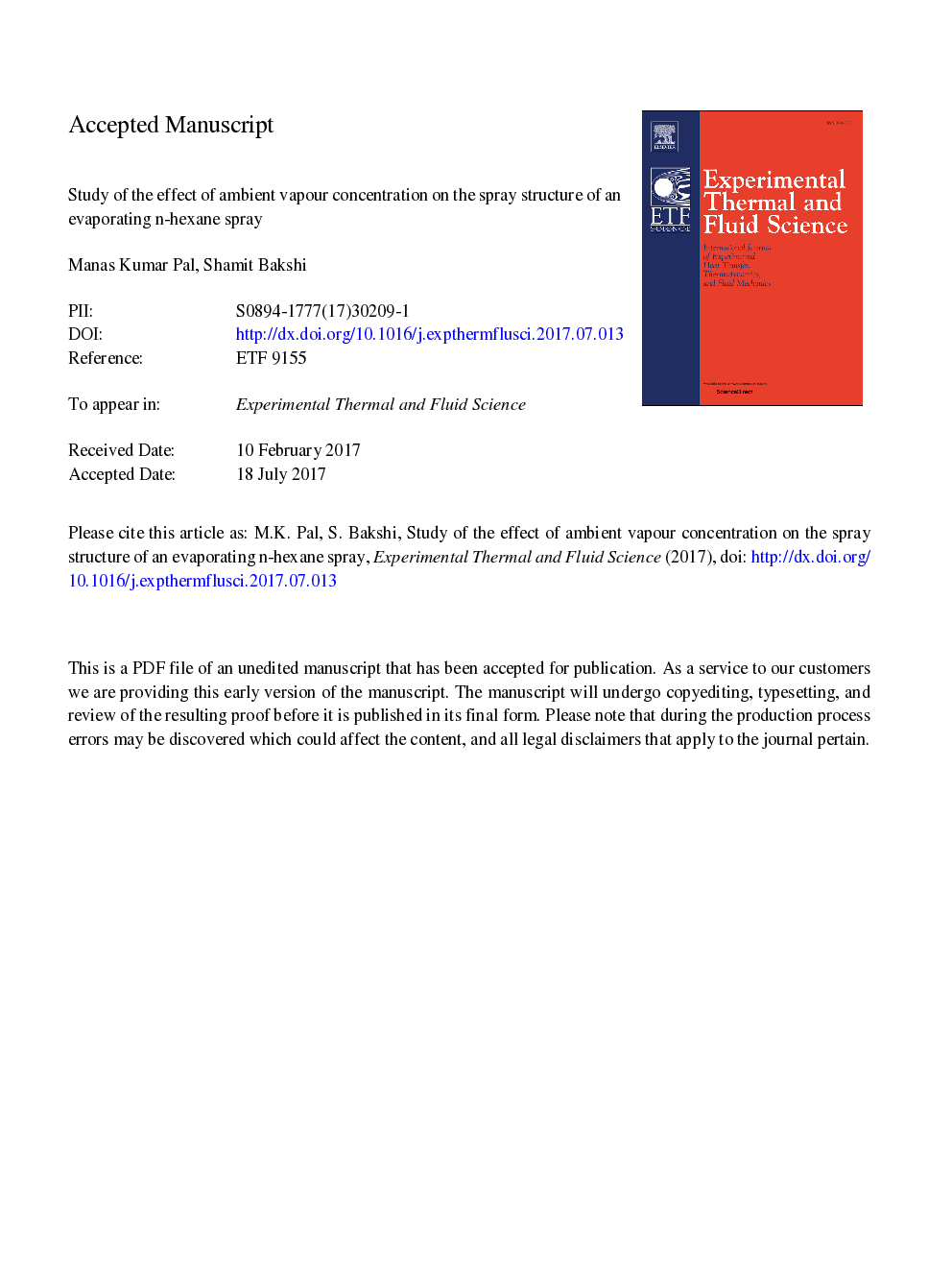 Study of the effect of ambient vapour concentration on the spray structure of an evaporating n-hexane spray