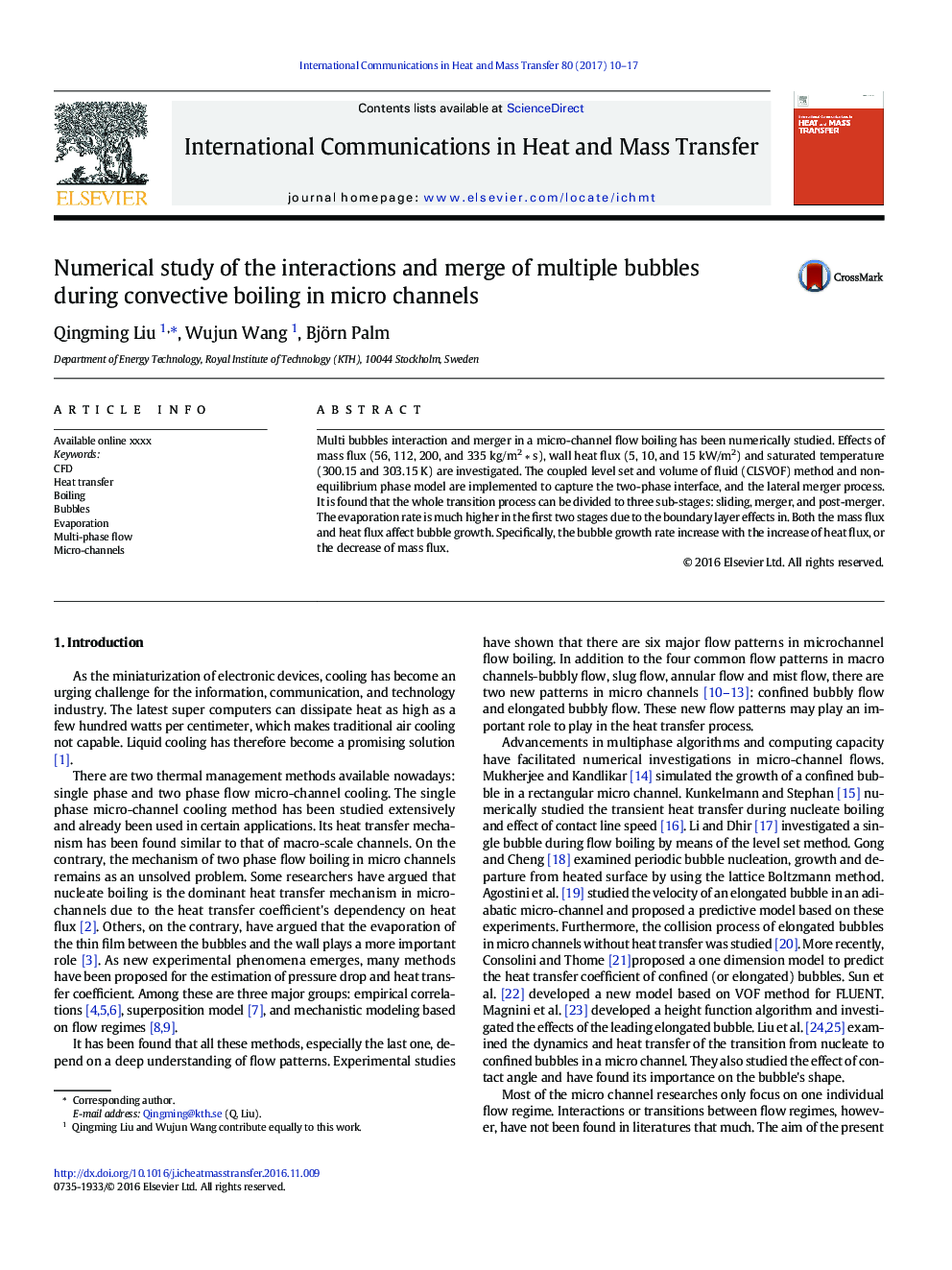 Numerical study of the interactions and merge of multiple bubbles during convective boiling in micro channels