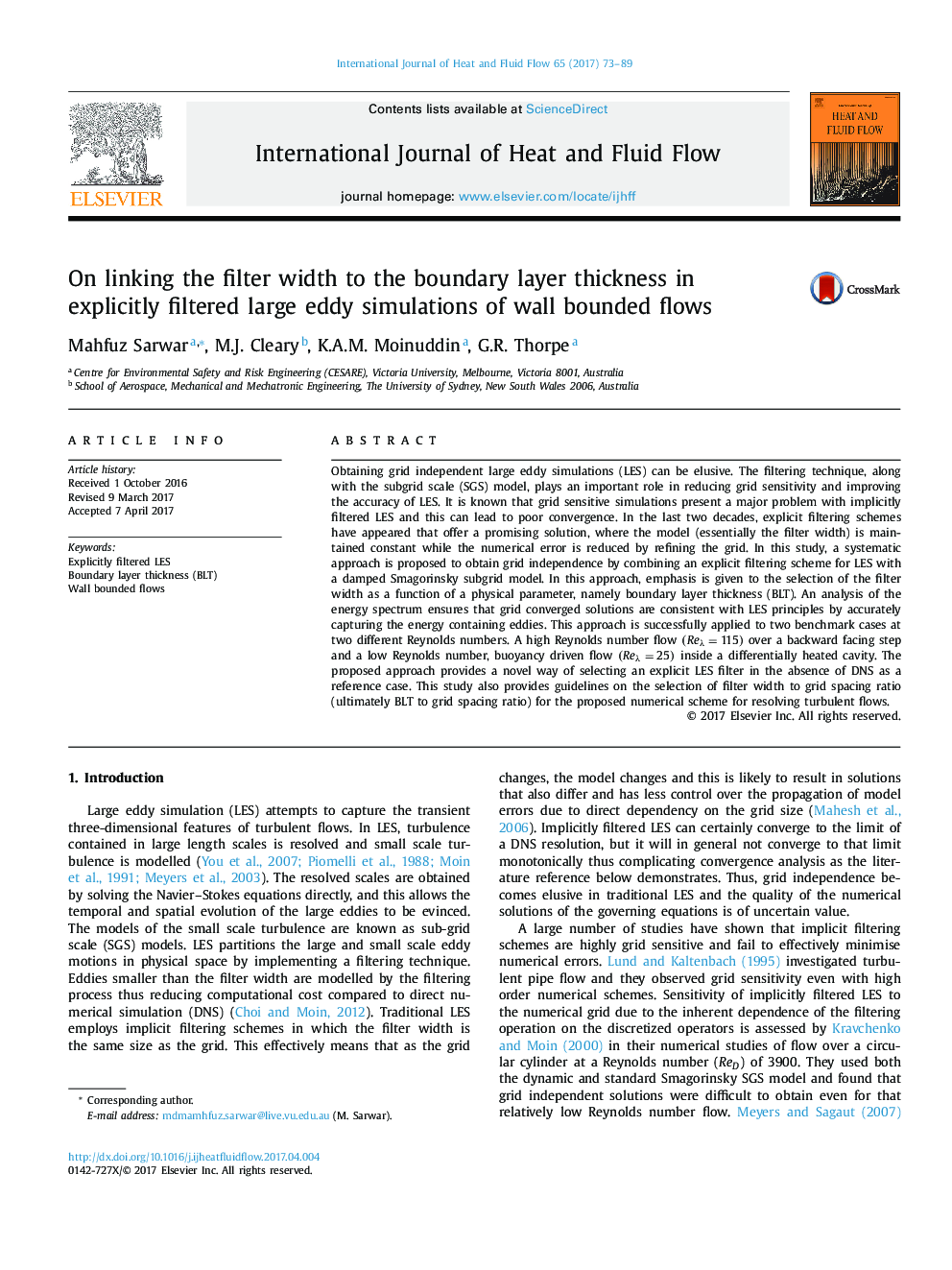 On linking the filter width to the boundary layer thickness in explicitly filtered large eddy simulations of wall bounded flows