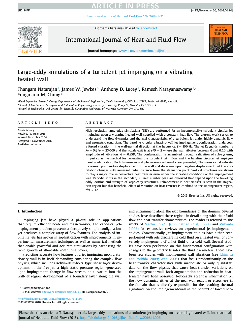 Large-eddy simulations of a turbulent jet impinging on a vibrating heated wall