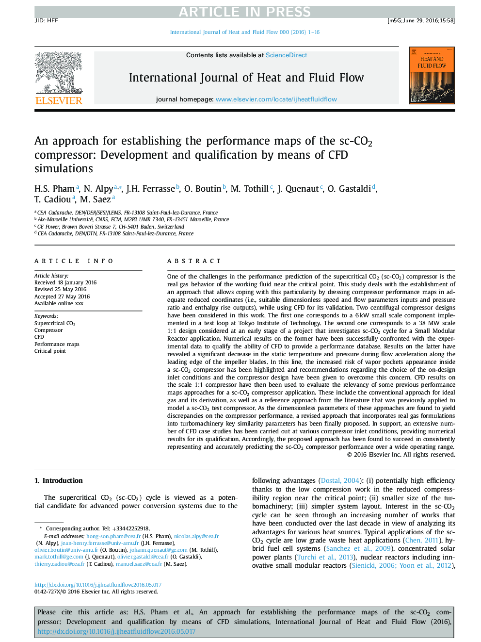 An approach for establishing the performance maps of the sc-CO2 compressor: Development and qualification by means of CFD simulations