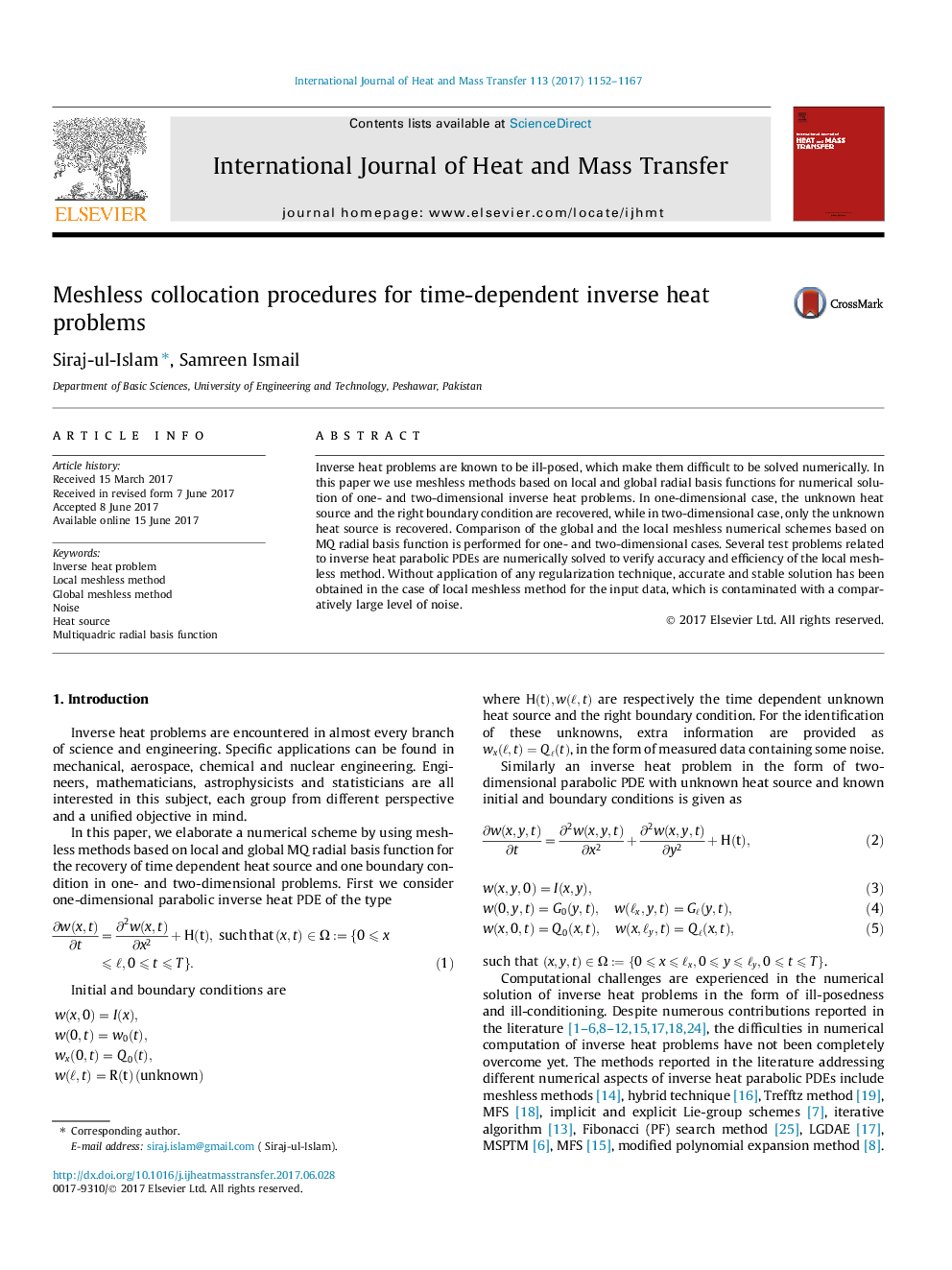 Meshless collocation procedures for time-dependent inverse heat problems