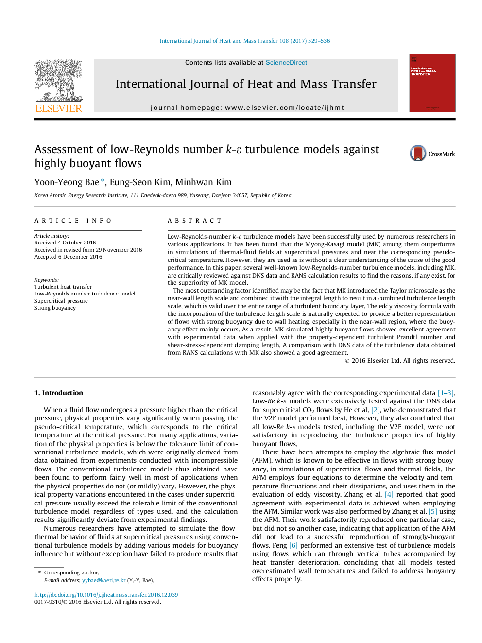 Assessment of low-Reynolds number k-Îµ turbulence models against highly buoyant flows