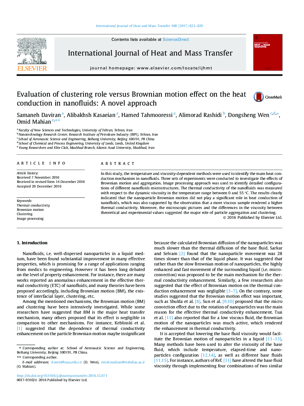 Evaluation of clustering role versus Brownian motion effect on the heat conduction in nanofluids: A novel approach