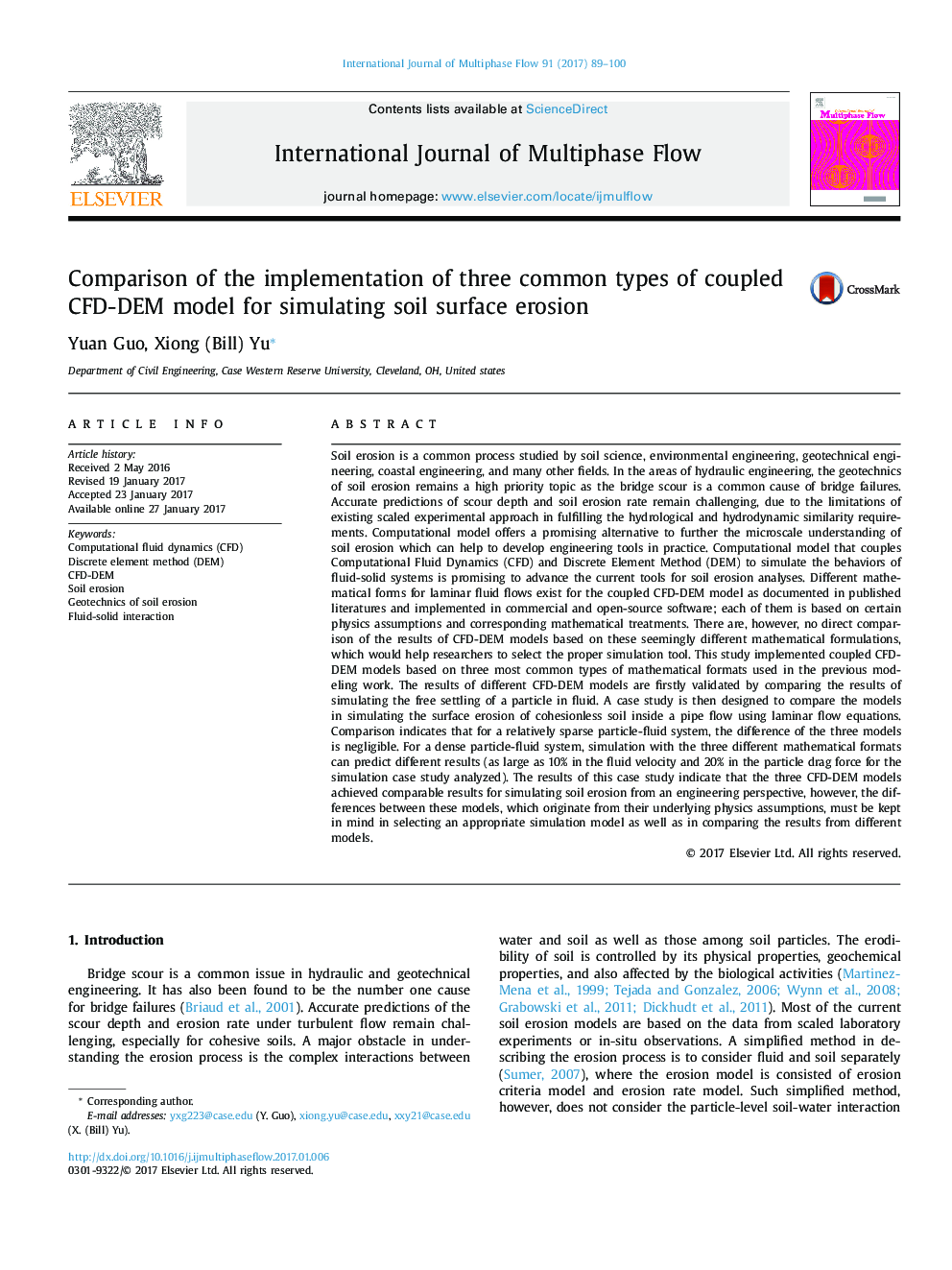 Comparison of the implementation of three common types of coupled CFD-DEM model for simulating soil surface erosion