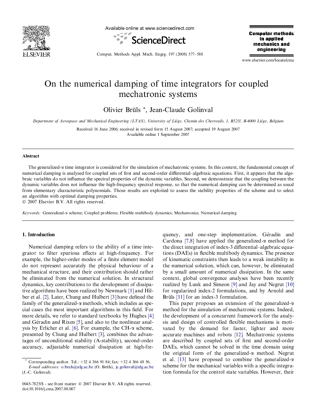 On the numerical damping of time integrators for coupled mechatronic systems