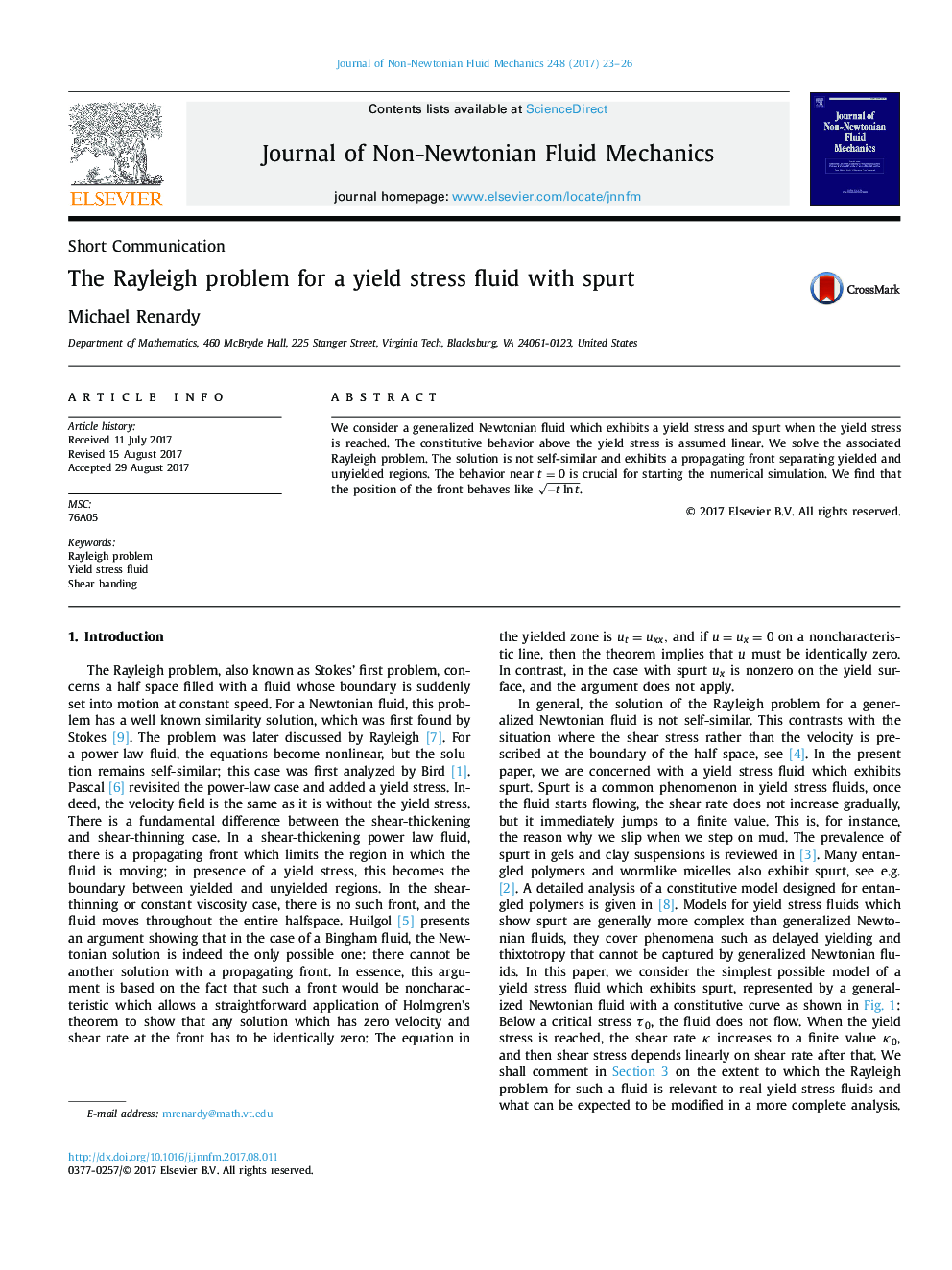 The Rayleigh problem for a yield stress fluid with spurt