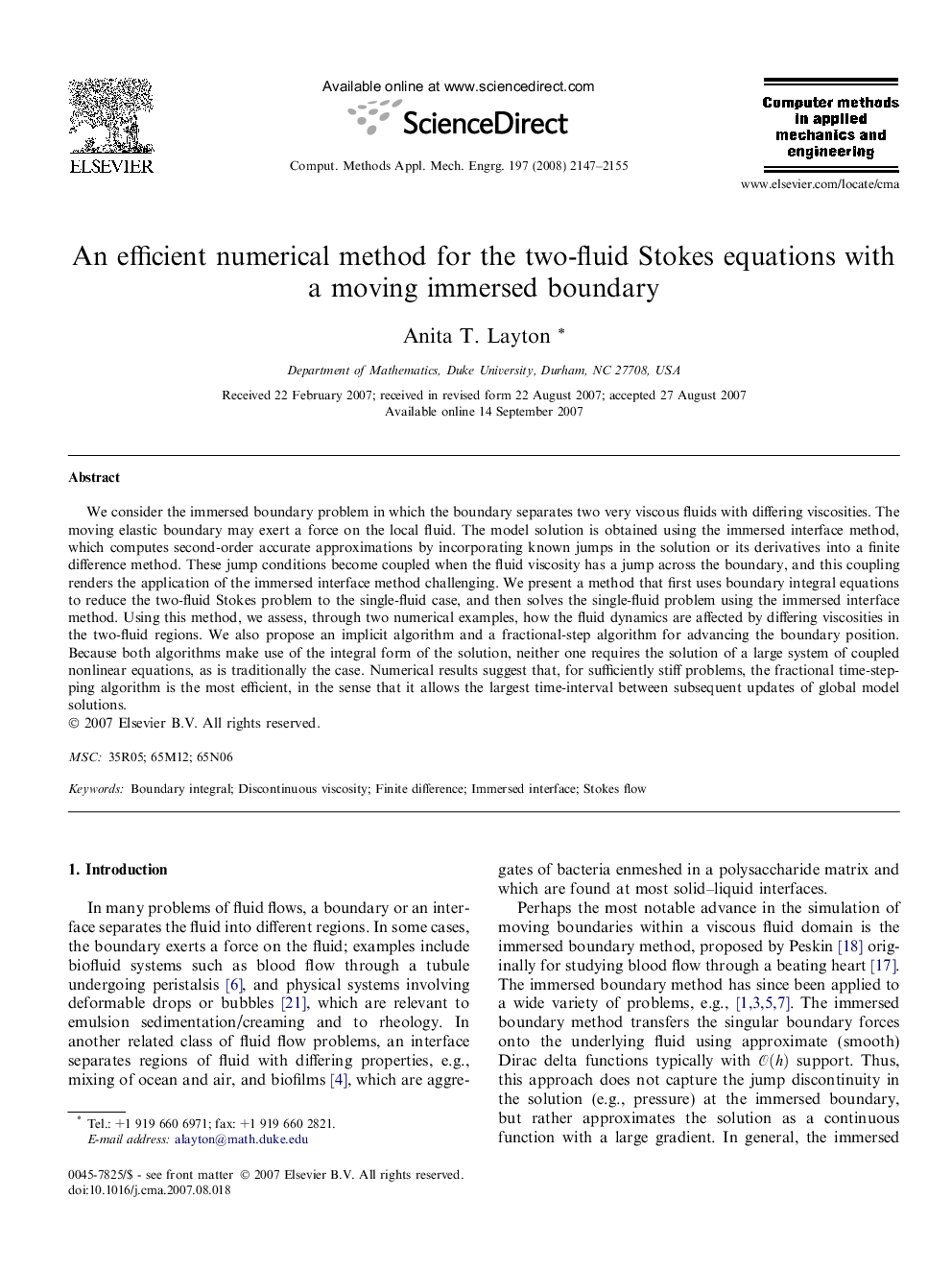 An efficient numerical method for the two-fluid Stokes equations with a moving immersed boundary