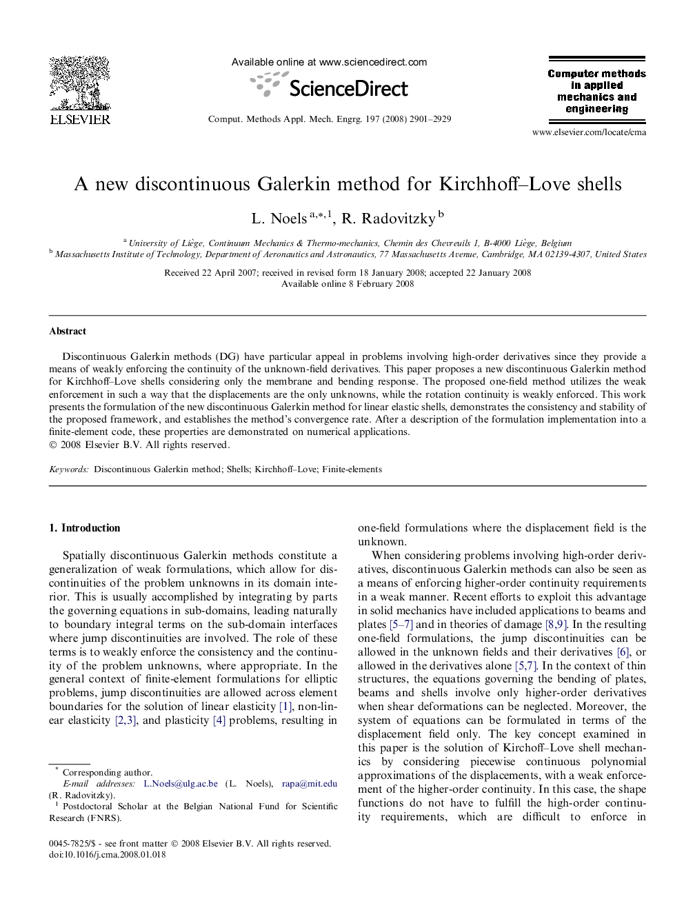 A new discontinuous Galerkin method for Kirchhoff–Love shells