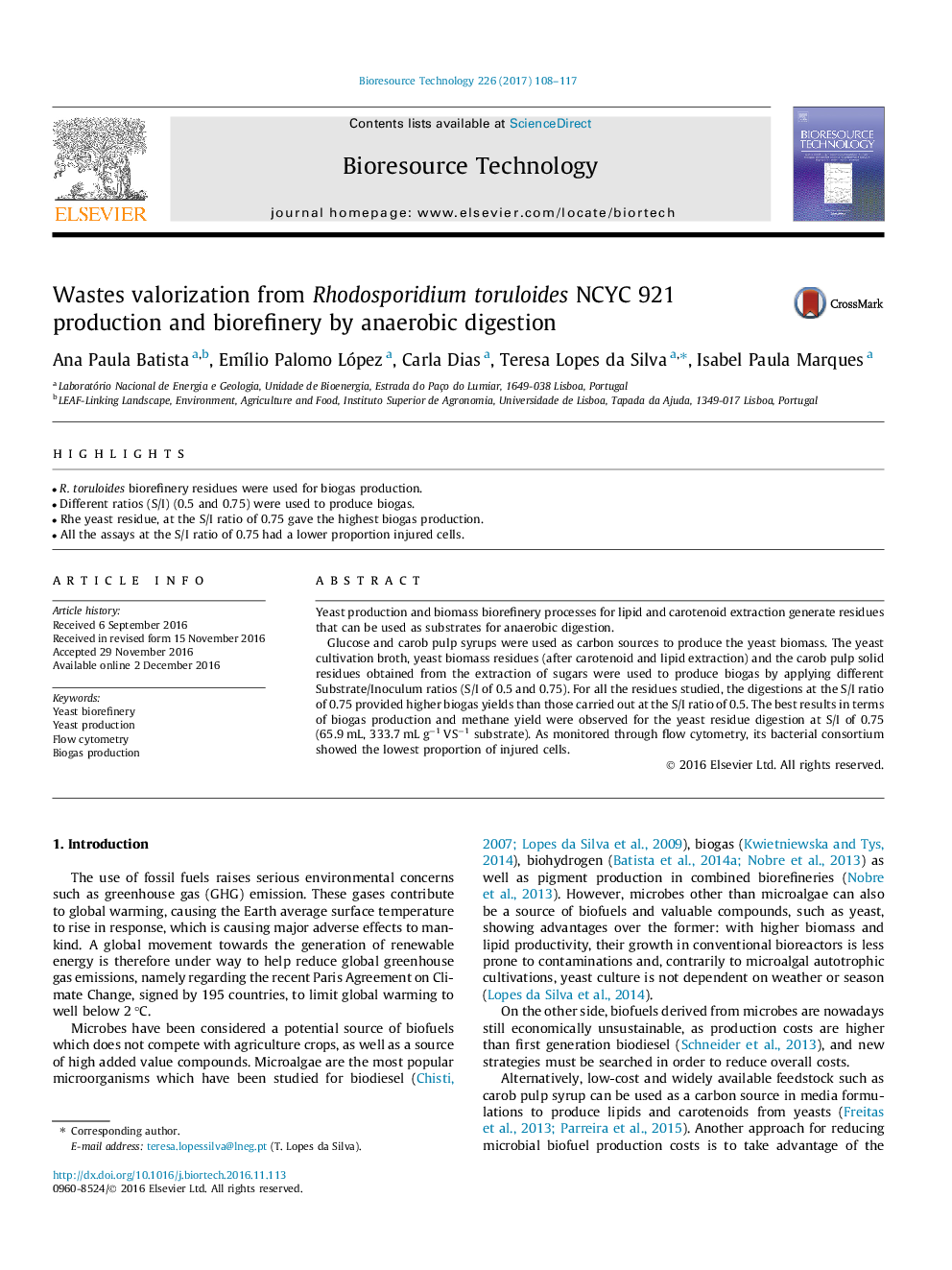 Wastes valorization from Rhodosporidium toruloides NCYC 921 production and biorefinery by anaerobic digestion