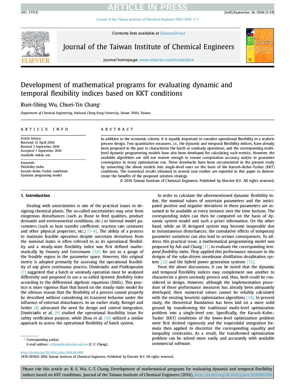 Development of mathematical programs for evaluating dynamic and temporal flexibility indices based on KKT conditions
