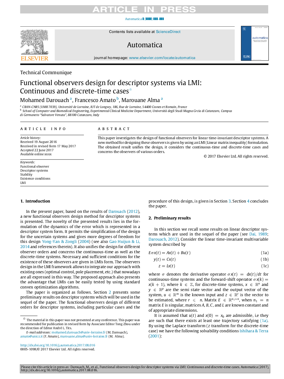 Functional observers design for descriptor systems via LMI: Continuous and discrete-time cases