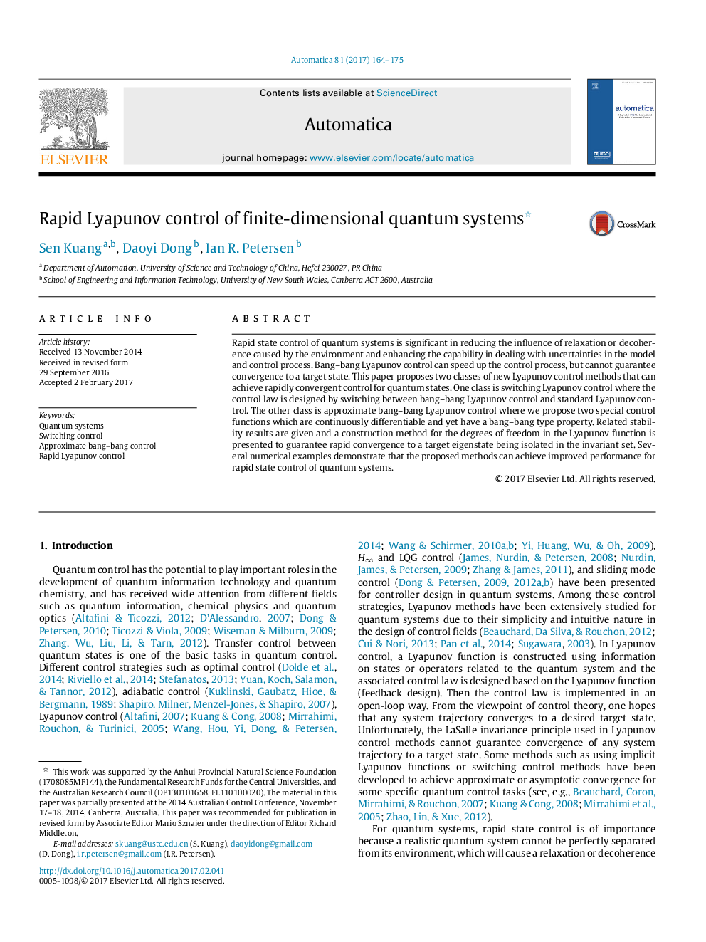 Rapid Lyapunov control of finite-dimensional quantum systems