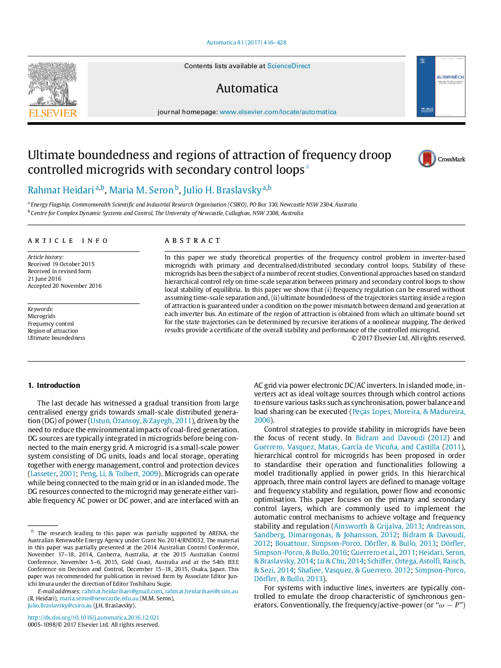 Ultimate boundedness and regions of attraction of frequency droop controlled microgrids with secondary control loops