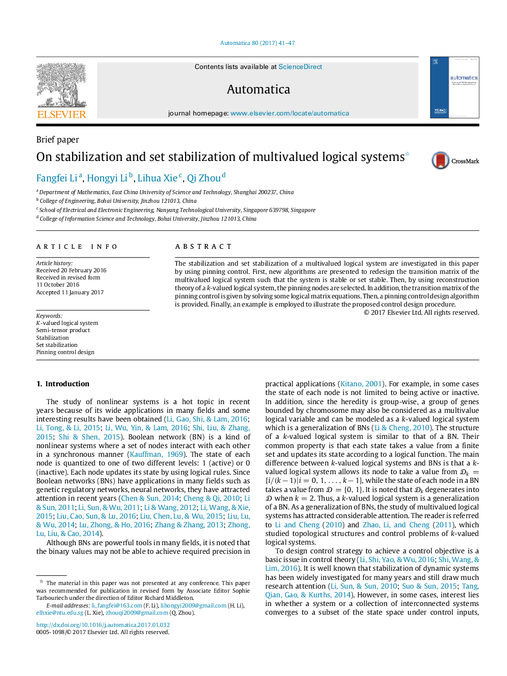 On stabilization and set stabilization of multivalued logical systems