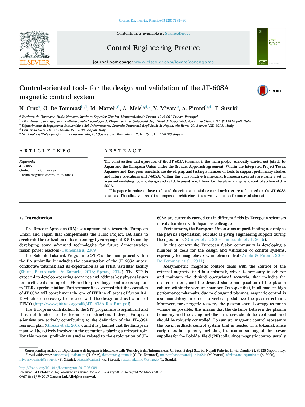 Control-oriented tools for the design and validation of the JT-60SA magnetic control system