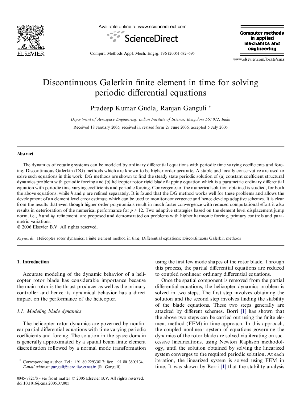 Discontinuous Galerkin finite element in time for solving periodic differential equations