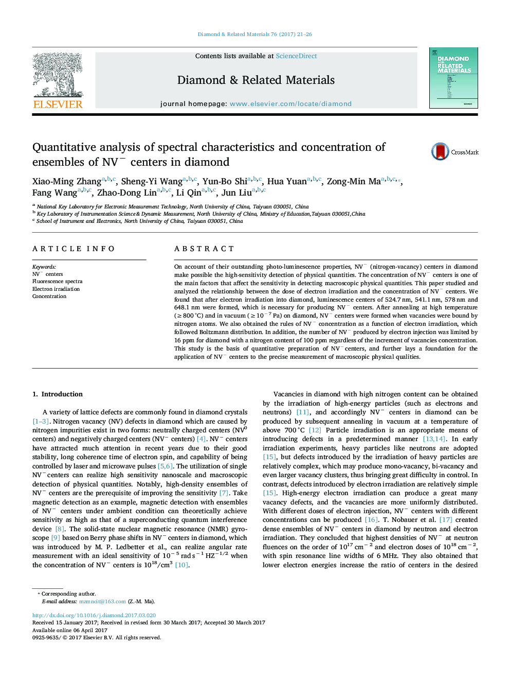 Quantitative analysis of spectral characteristics and concentration of ensembles of NVâ centers in diamond