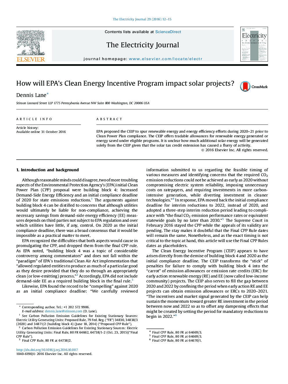 How will EPA's Clean Energy Incentive Program impact solar projects?