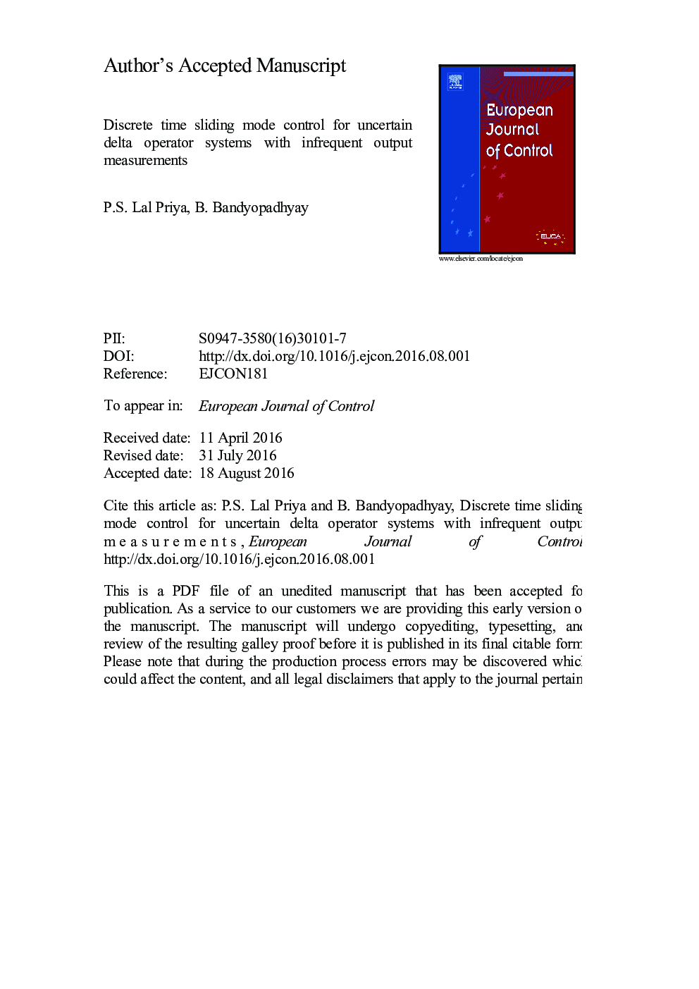 Discrete time sliding mode control for uncertain Delta operator systems with infrequent output measurements