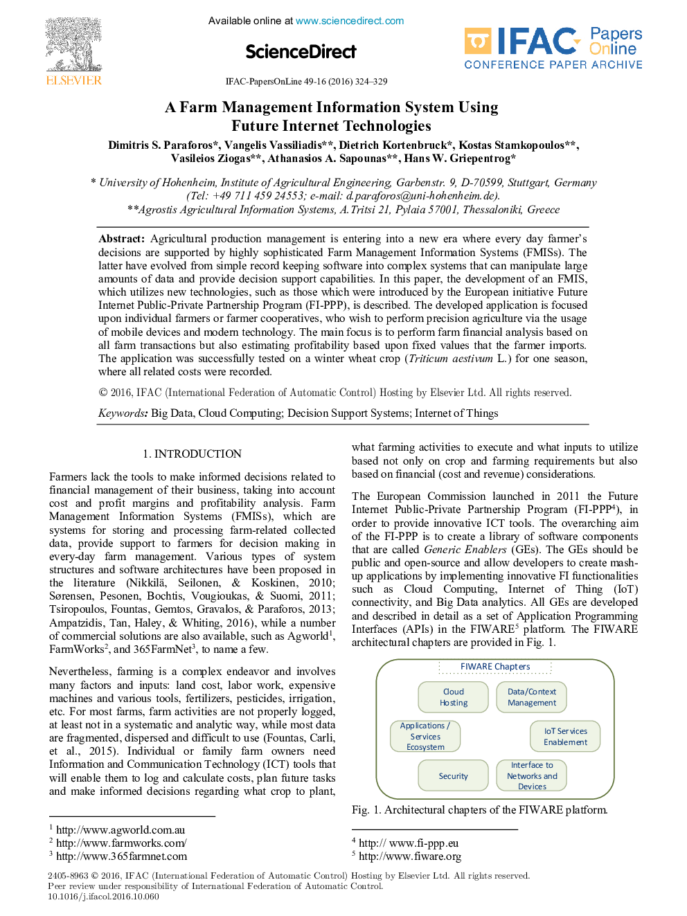 A Farm Management Information System Using Future Internet Technologies