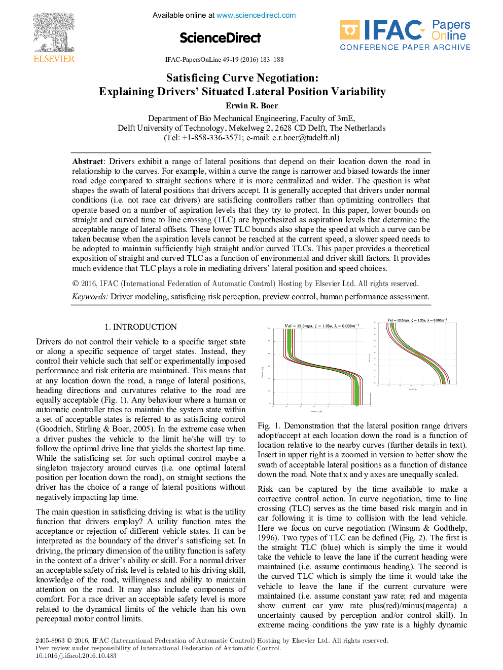 Satisficing Curve Negotiation: Explaining Drivers' Situated Lateral Position Variability