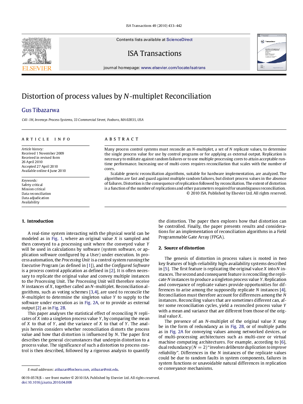 Distortion of process values by N-multiplet Reconciliation