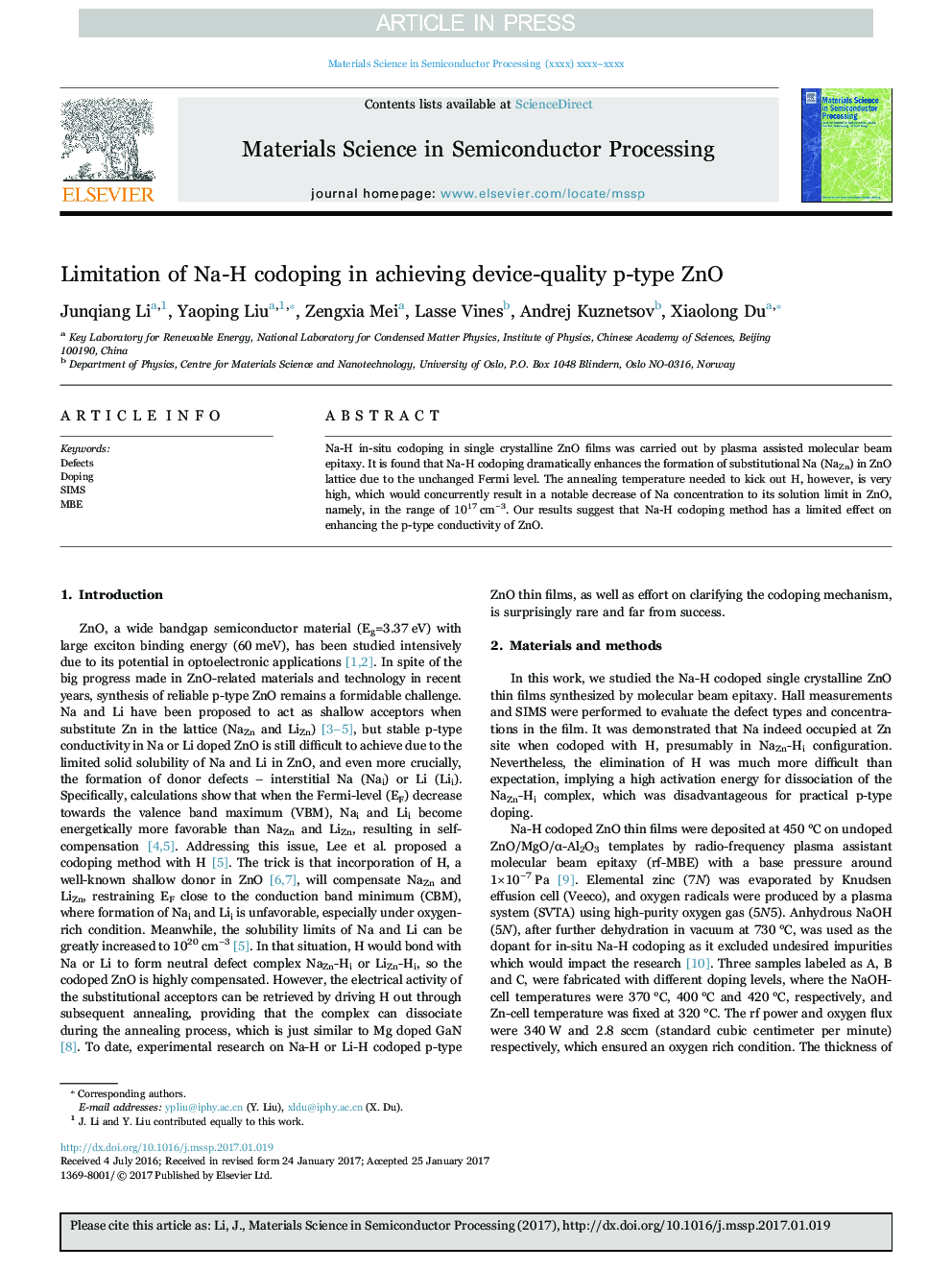 Limitation of Na-H codoping in achieving device-quality p-type ZnO