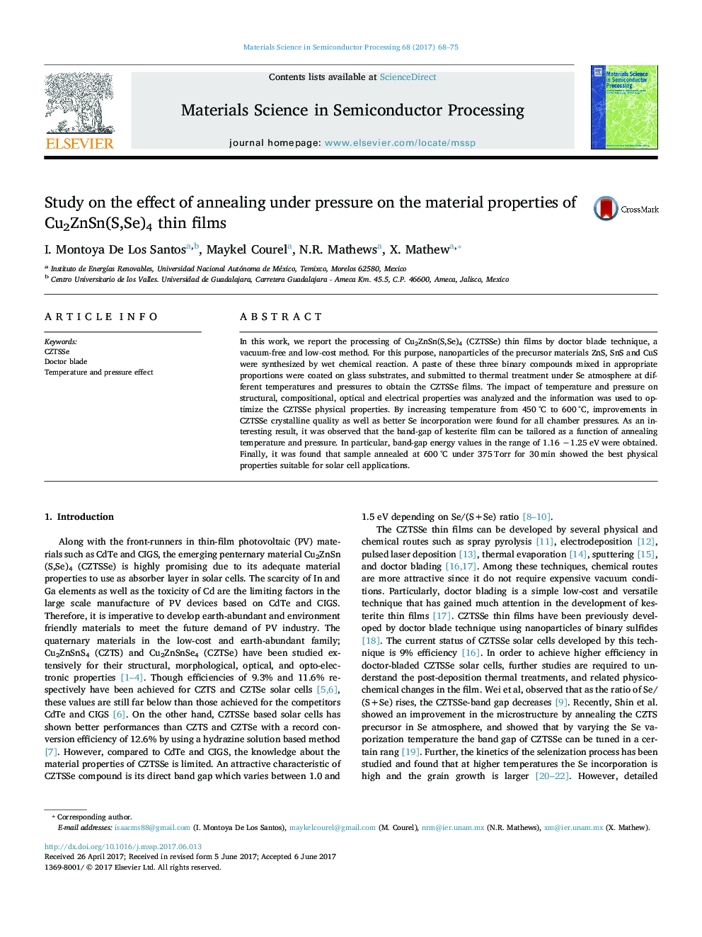 Study on the effect of annealing under pressure on the material properties of Cu2ZnSn(S,Se)4 thin films