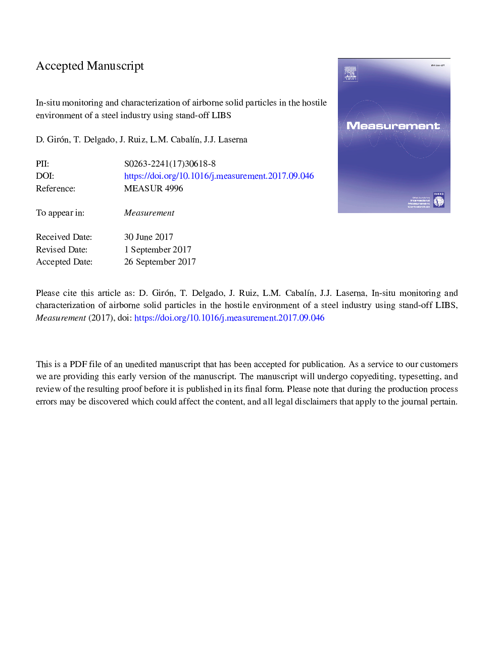 In-situ monitoring and characterization of airborne solid particles in the hostile environment of a steel industry using stand-off LIBS