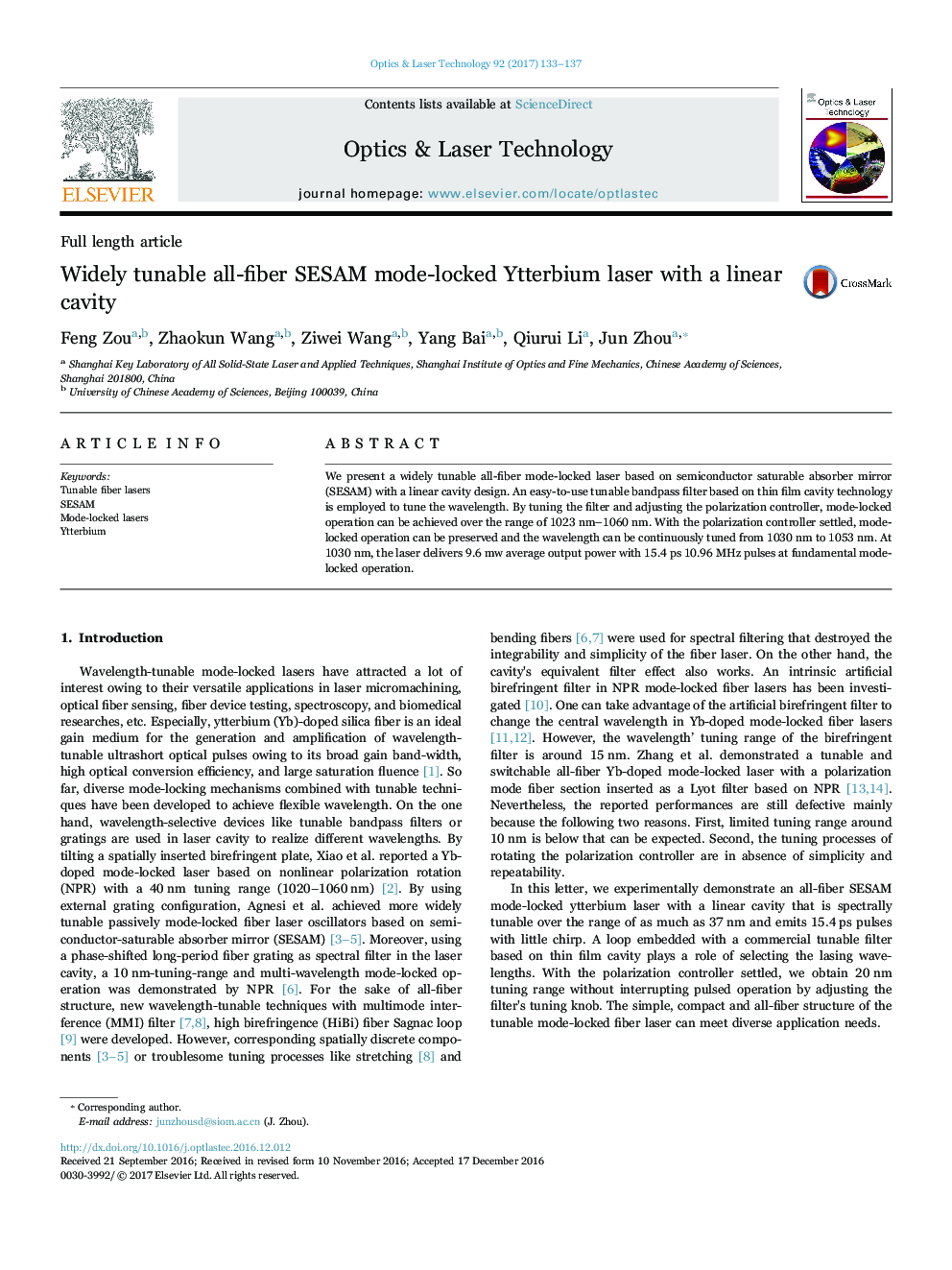 Widely tunable all-fiber SESAM mode-locked Ytterbium laser with a linear cavity