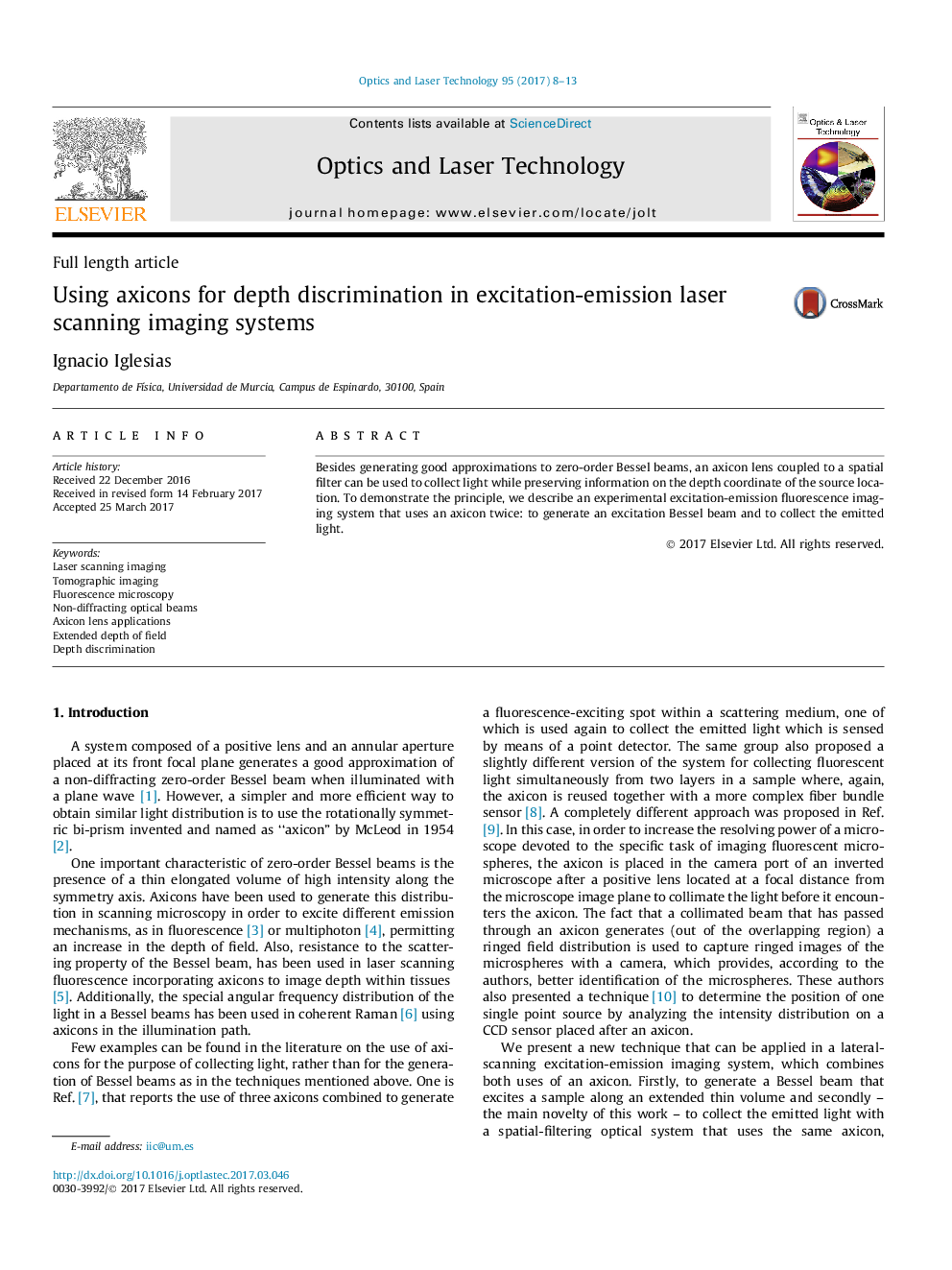 Using axicons for depth discrimination in excitation-emission laser scanning imaging systems